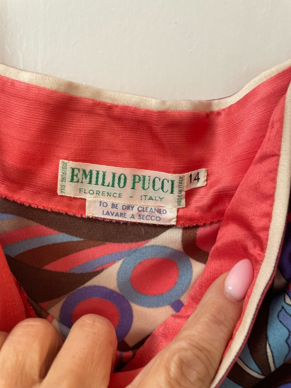 Emilio Pucci Brown, Blue and Pink Geometric Strap Maxi Dress with underwear - Picture 5 of 13